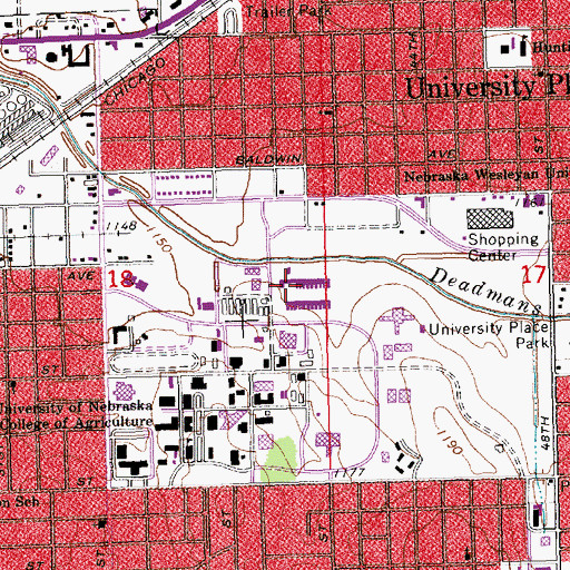 Topographic Map of Horticulture Greenhouses, NE