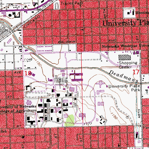 Topographic Map of Plant Pathology Building, NE
