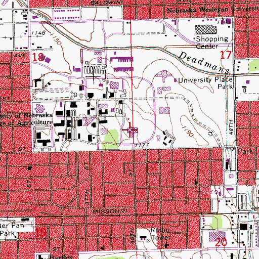 Topographic Map of College of Dentistry, NE