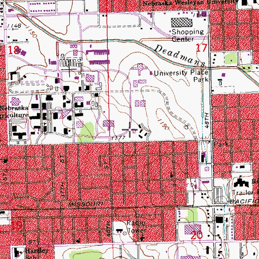 Topographic Map of Barkley Memorial Center, NE