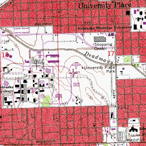 Topographic Map of Veterinary Basic Science Building, NE