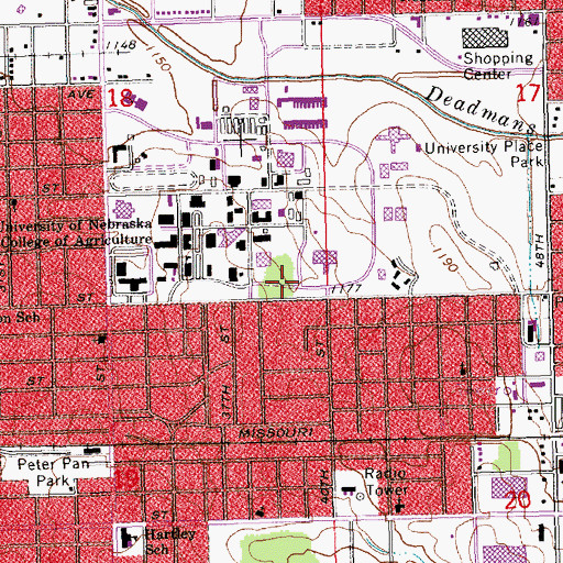 Topographic Map of Maxwell Arboretum, NE