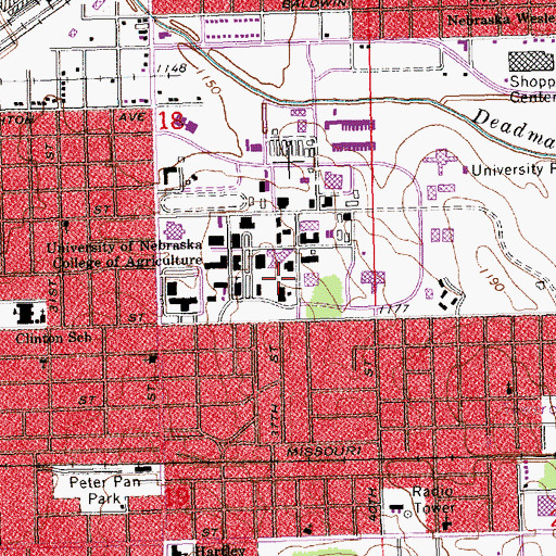 Topographic Map of Food Industries Complex, NE