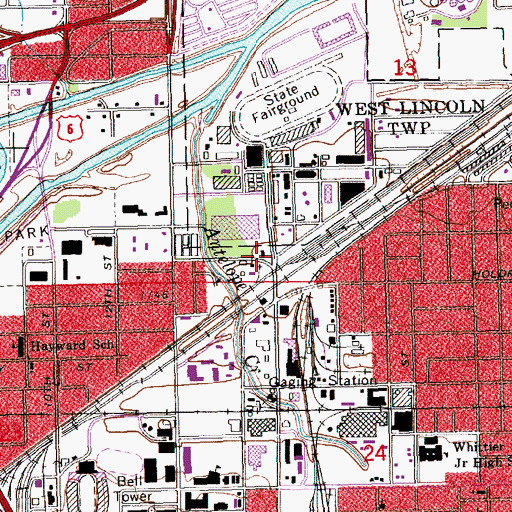 Topographic Map of Track Office, NE