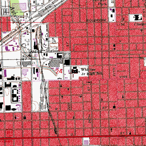 Topographic Map of Whittier Building, NE