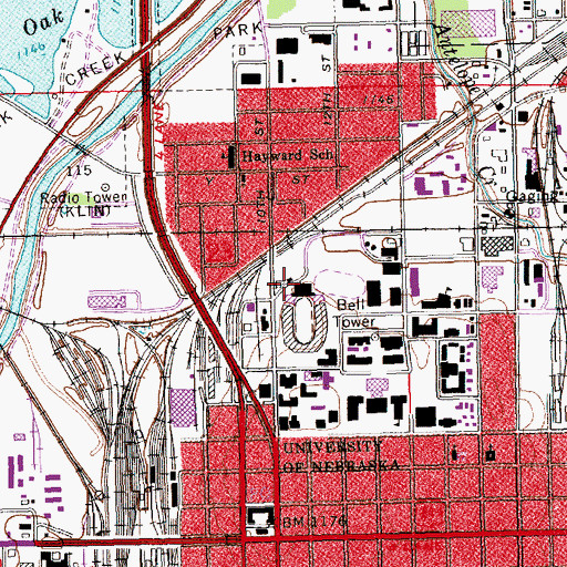 Topographic Map of Baumann Building, NE