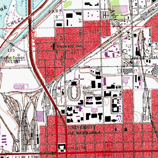 Topographic Map of Weir Track, NE