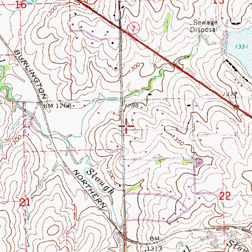 Topographic Map of Township of Grant, NE