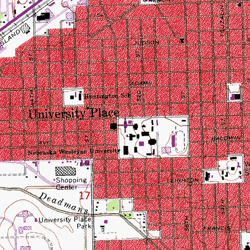 Topographic Map of Olin Lecture Halls and Planetarium, NE