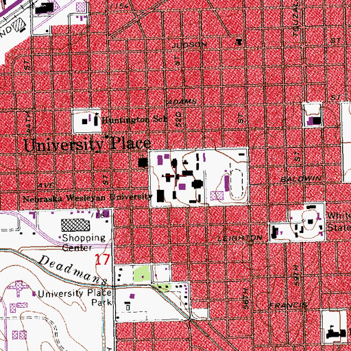 Topographic Map of Heating Plant - Security Office, NE