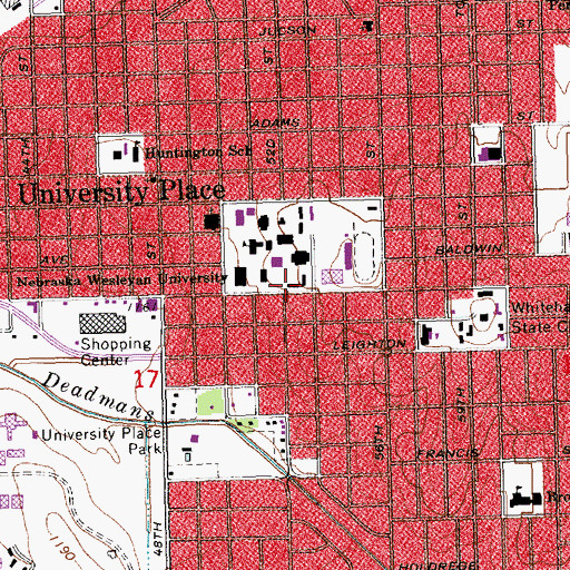 Topographic Map of Plainsman Hall, NE