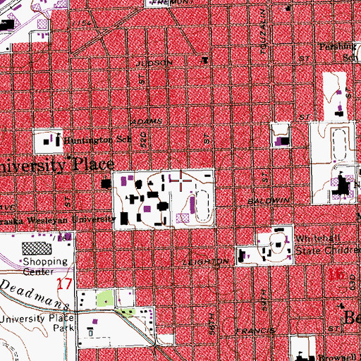 Topographic Map of Nickerson Field, NE