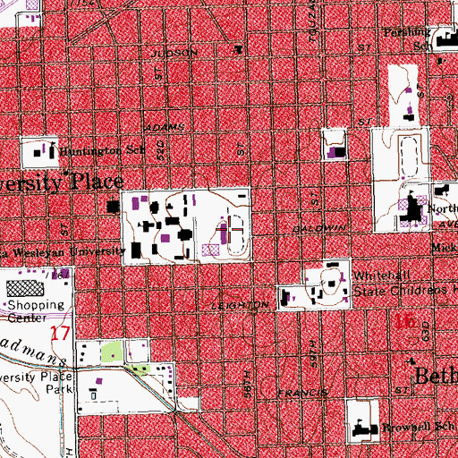 Topographic Map of Abel Stadium, NE