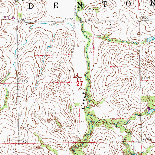 Topographic Map of Denton, NE