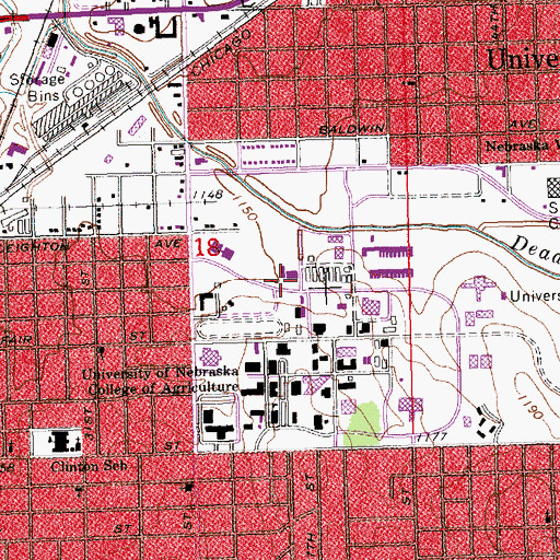Topographic Map of Agricultural Warehouse Number One, NE