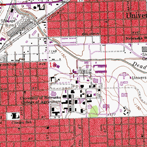 Topographic Map of Grounds Building, NE