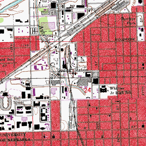 Topographic Map of Facilities Management Building, NE