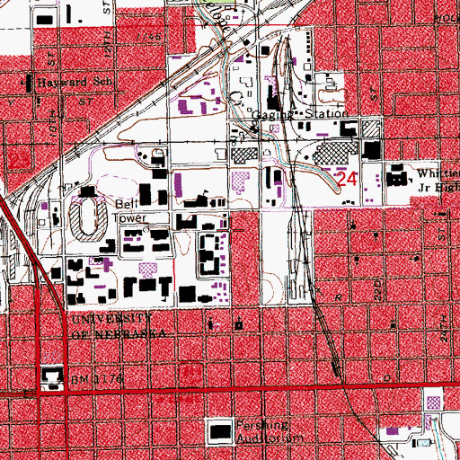 Topographic Map of Neihardt Residence Center, NE