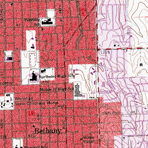 Topographic Map of Tyrell Park, NE