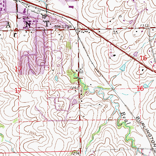 Topographic Map of London Road and 56th Park, NE