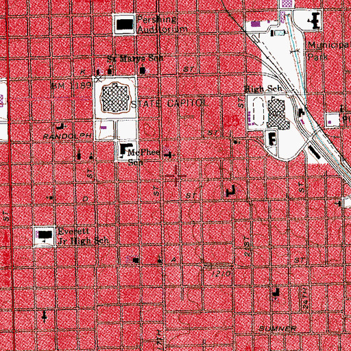 Topographic Map of Abel Park, NE