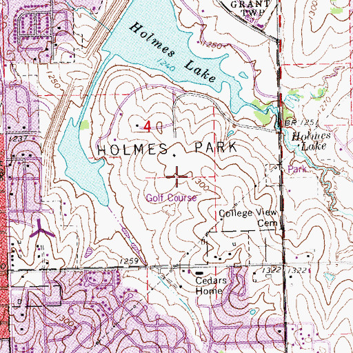 Topographic Map of Colonial Hills Park, NE