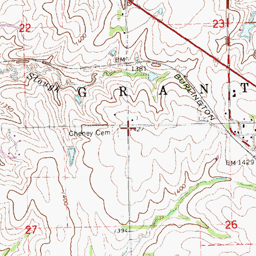 Topographic Map of Jensen Park, NE
