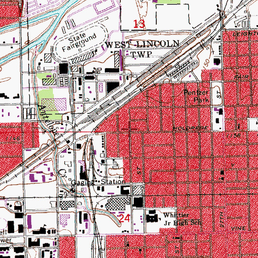 Topographic Map of Lintel Park, NE