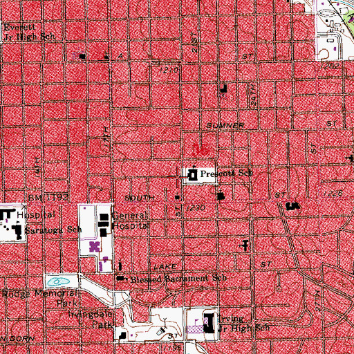 Topographic Map of Maple Lodge Park, NE