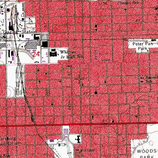 Topographic Map of McWilliams Park, NE