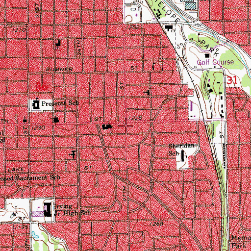 Topographic Map of Minipark, NE