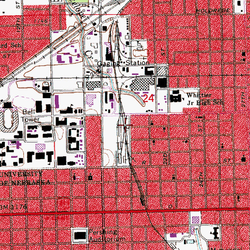 Topographic Map of Trago Park, NE