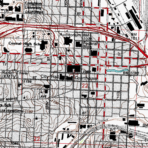 Topographic Map of Postal Emporium Post Office, NE