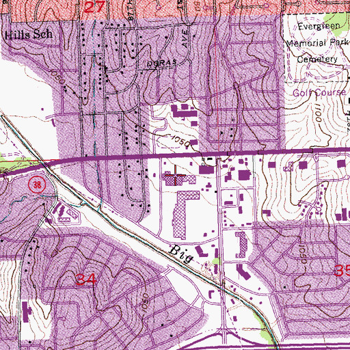 Topographic Map of West Omaha Post Office, NE