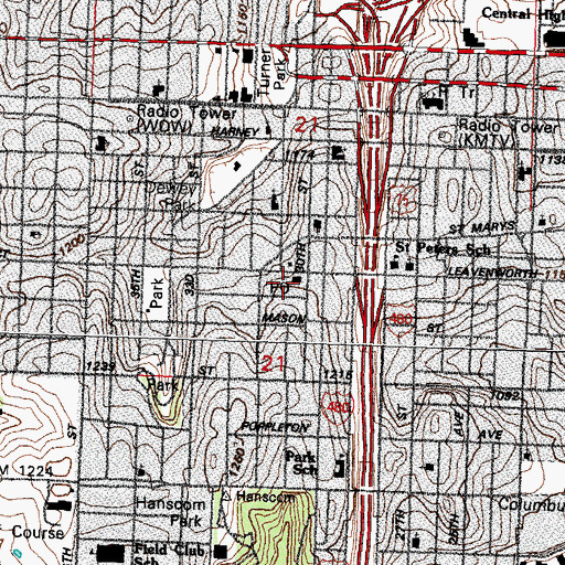 Topographic Map of B Station, NE