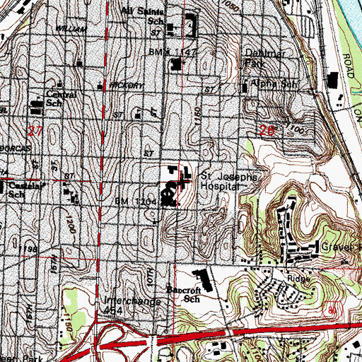 Topographic Map of Saint Joseph Center for Mental Health, NE