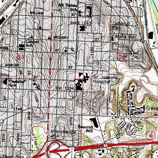 Topographic Map of Saint Joseph Villa, NE