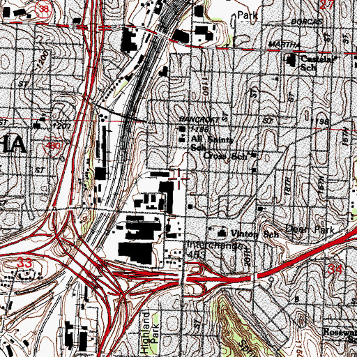 Topographic Map of Clarkson Primary Care, NE
