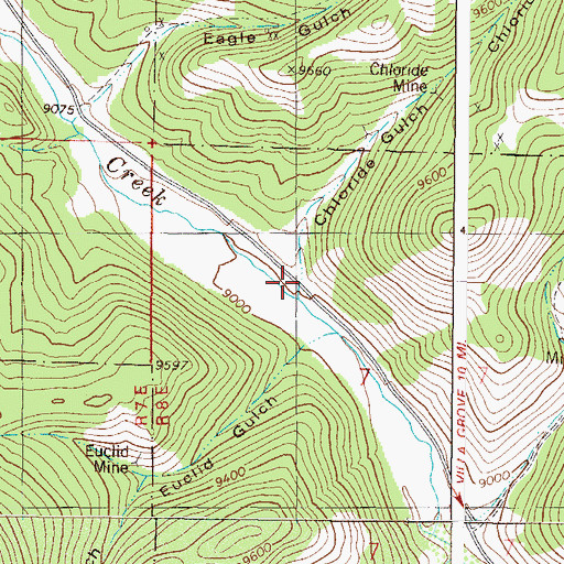 Topographic Map of Chloride Gulch, CO