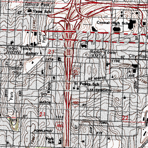 Topographic Map of Lutheran Home, NE