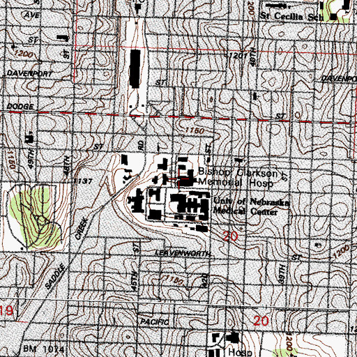 Topographic Map of The Nebraska Medical Center, NE