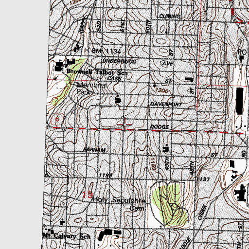 Topographic Map of Creighton Family Healthcare Building - Dundee, NE