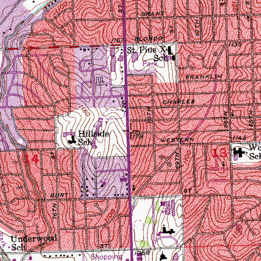 Topographic Map of Western Hills Family Care Center, NE
