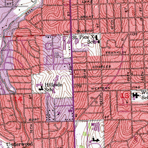 Topographic Map of Gartner Foot Clinic, NE