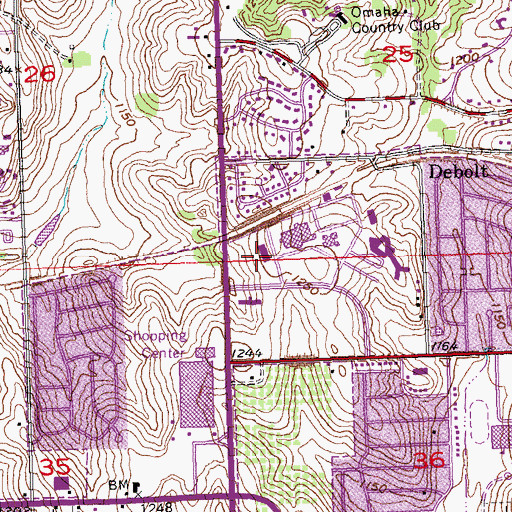 Topographic Map of Eye Center Optical, NE