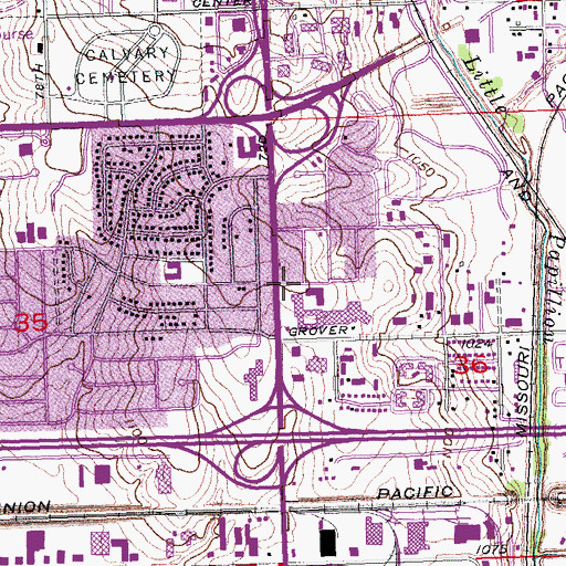 Topographic Map of Creighton Family Healthcare - Central, NE