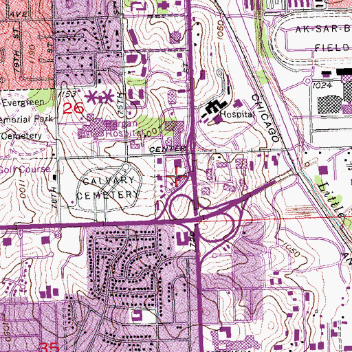 Topographic Map of Eye Care Consultants PC Center, NE
