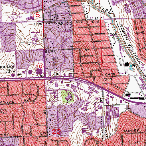 Topographic Map of Comfort Homes of Nebraska, NE