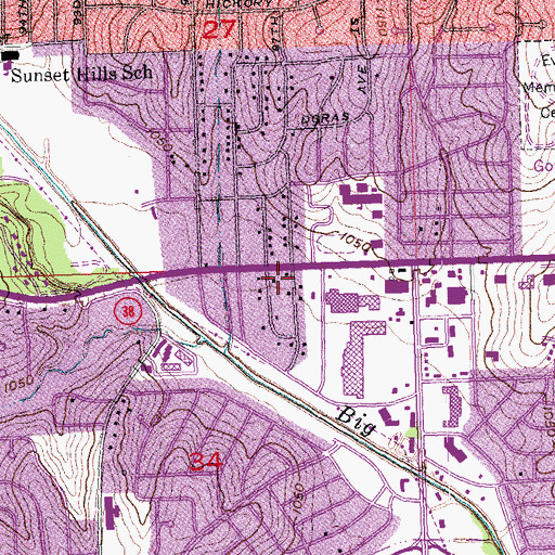 Topographic Map of Suburban West Medical PC Building, NE