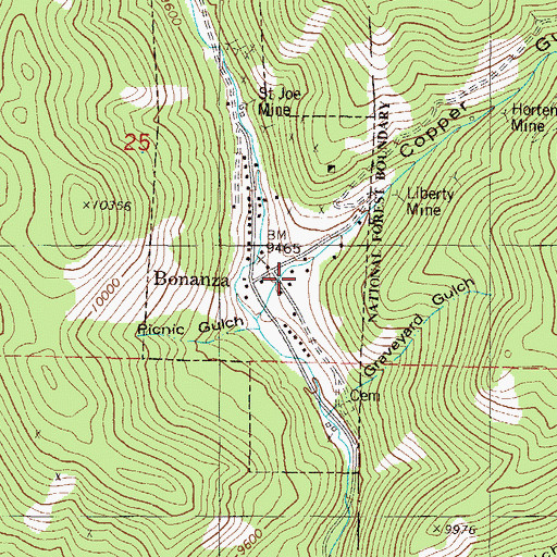 Topographic Map of Copper Gulch, CO